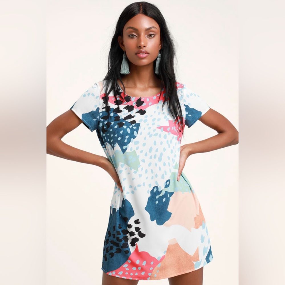 MINKPINK Abstract Multi-Color Shift Dress - Size XS